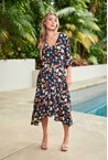 PRISM LACE DRESS - navy multi